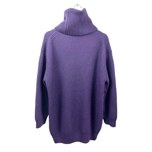 Babaton 1-01 Purple 100% Heavy Gauge Merino Sweater Dress Size 2 (Medium) - Picture 3 of 6